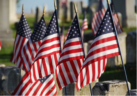 Memorial Day American flags