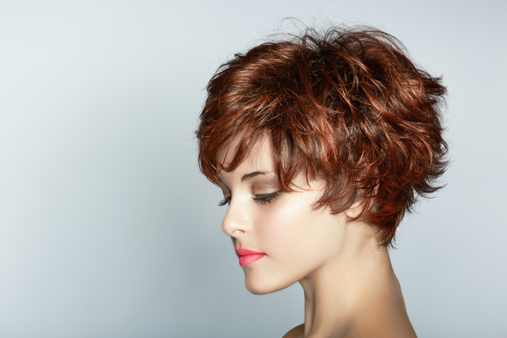 Profile of woman with pixie hair cut