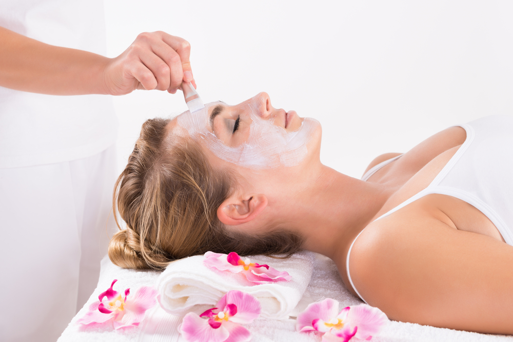 Women getting a chemical peel treatment