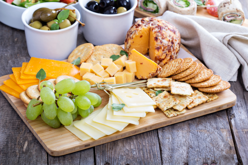 Cheese plate with appetizers