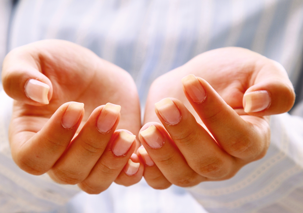 Close-up of woman's fingers and cuticles