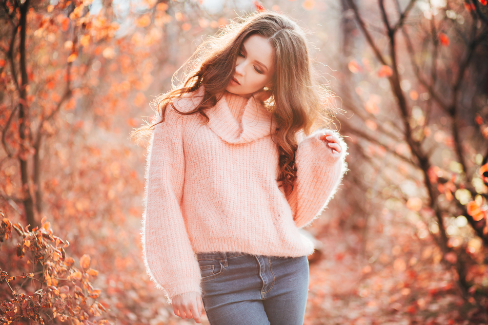 Woman in stylish outfit