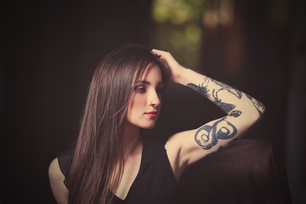 Woman with tattoos