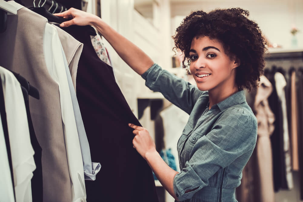 Woman choosing clothes