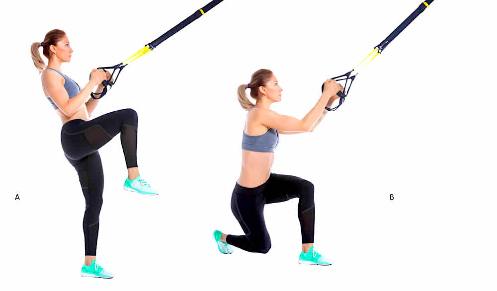 TRX crossing balance lunge