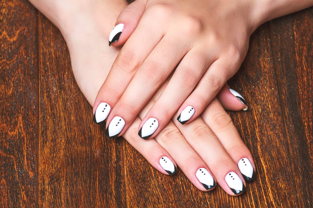 mini tuxedos nail art