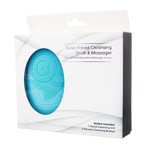 Beauty Frizz Sonic Facial Cleansing Brush & Massager Blue