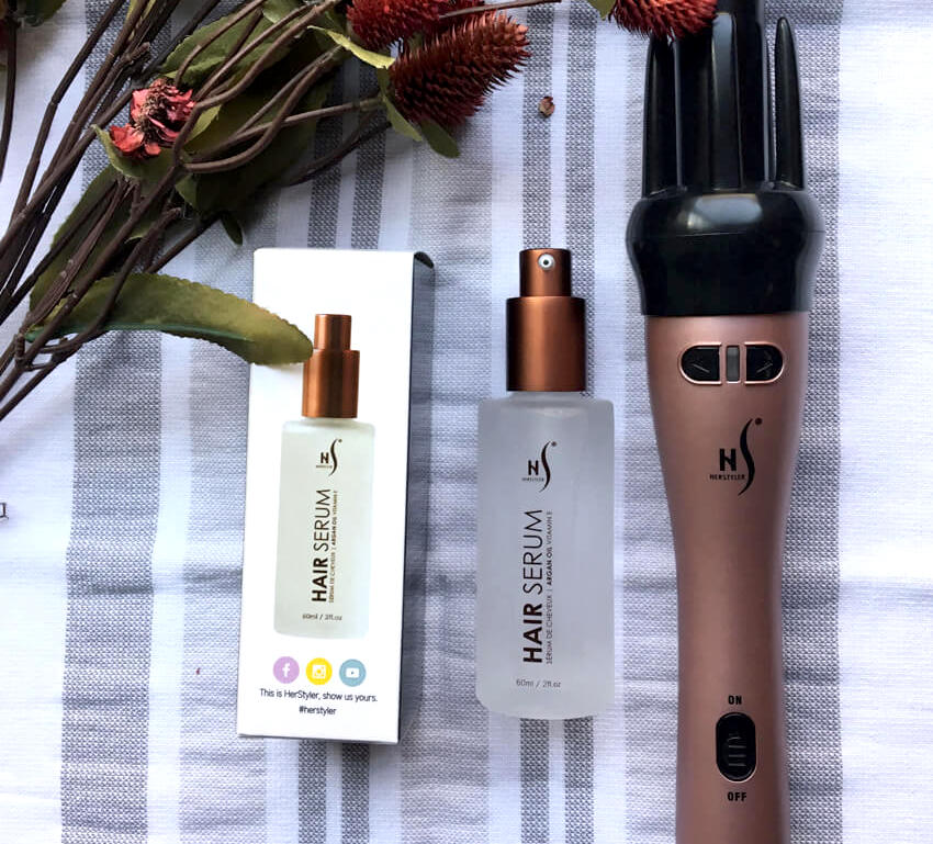 Herstyler Argan Oil Hair Serum and 360 spinstyler