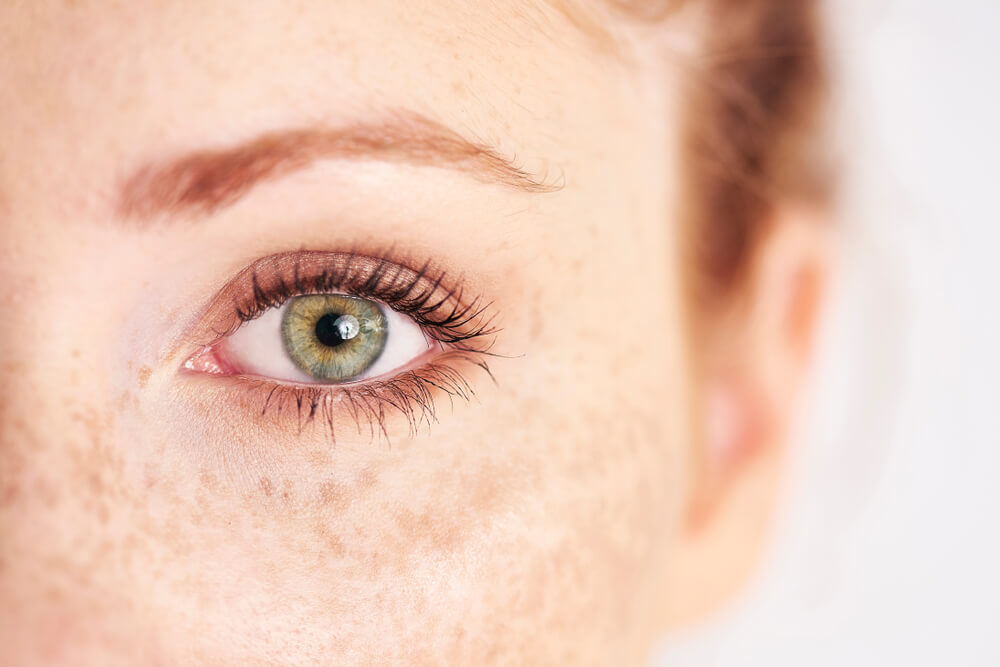 Closeup of woman's eye 