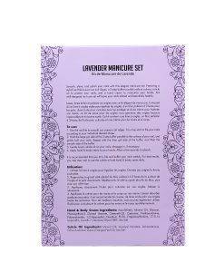 Beauty Frizz Lavender Manicure Set Back of Box