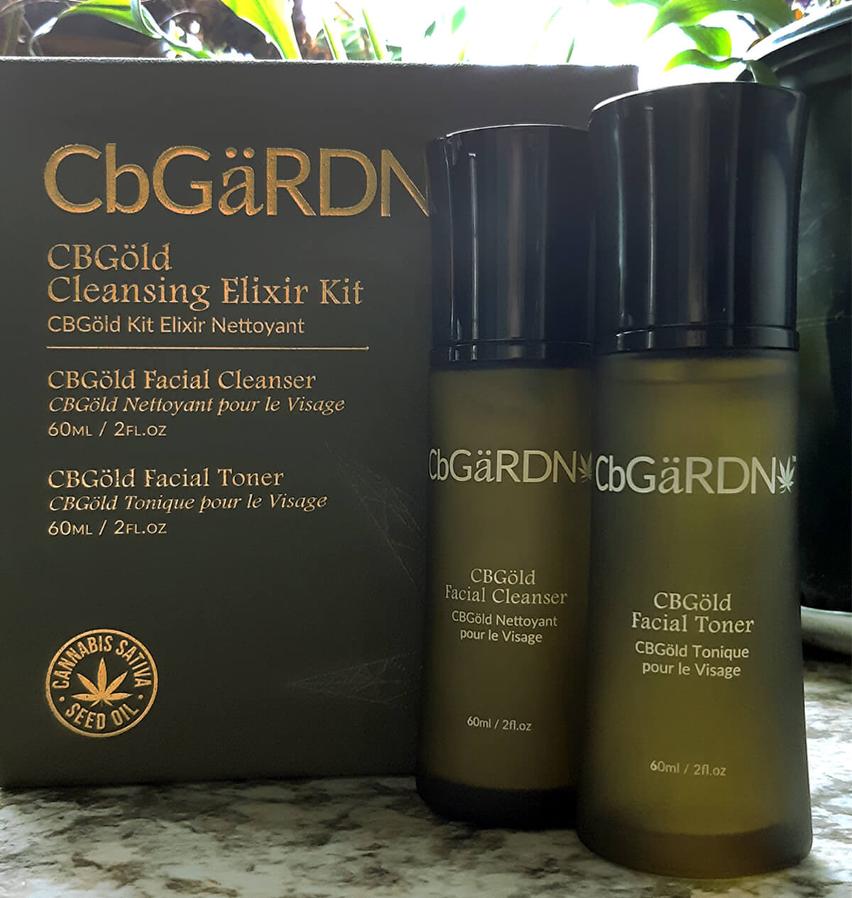 CBGold Cleansing Kit with cleanser and toner