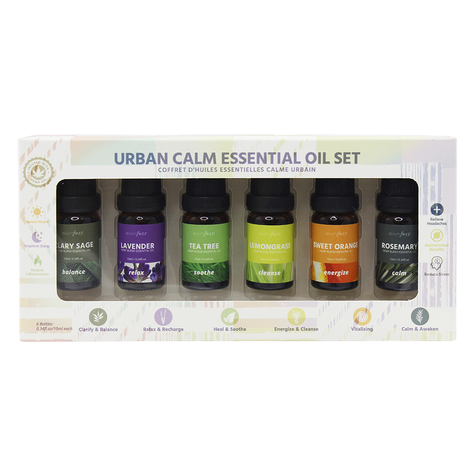 Aromatherapy Essential Oils Set - 6 x 10ml Essential Oils Kit Tea Tree