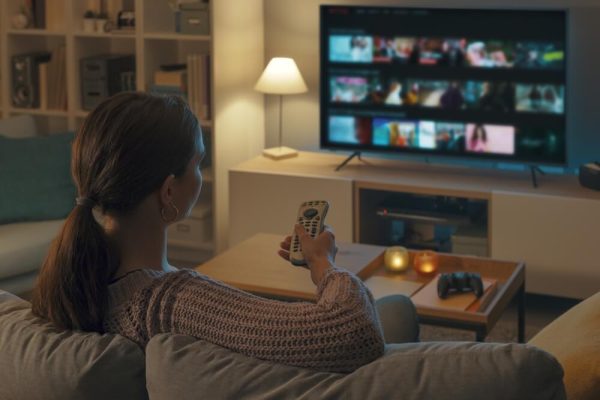 watching tv
