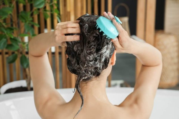 woman hair care