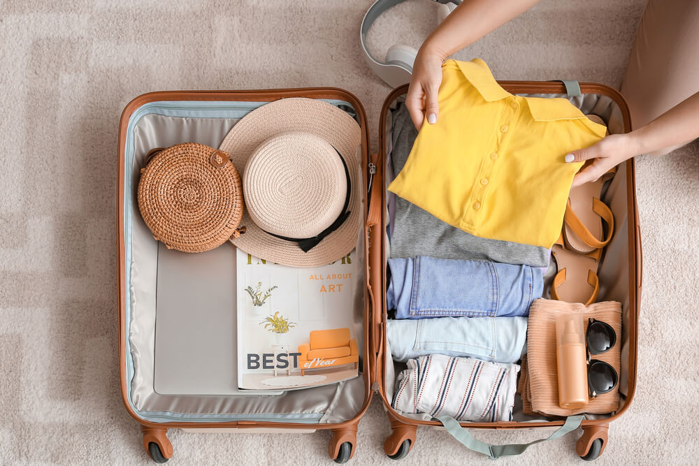 packing suitcase
