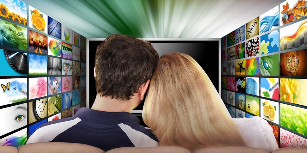 couple watching tv